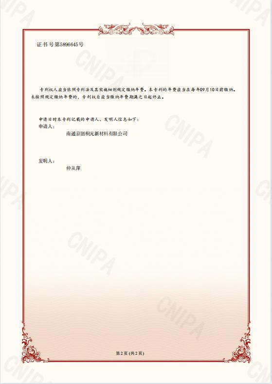 發(fā)明專利證書(shū)